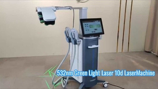 532 Nm Ánh sáng xanh Laser Ánh sáng đỏ 10d Laser Giảm béo Máy tập bụng