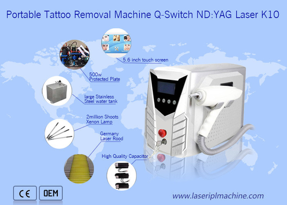 Máy di động Q - Switch Laser xóa hình xăm mạnh mẽ 500-1000V