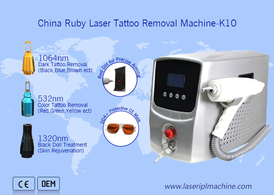 Máy xóa hình xăm bằng laser 220v 532nm Di động Q Switched Yag