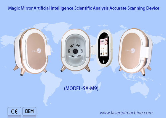 Portable Ai 20 Million Máy quét khuôn mặt Máy phân tích da 3d Uv Magic Mirror