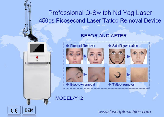 755nm chuyên nghiệp Nd Yag Máy cắt xăm bằng laser Picosecond