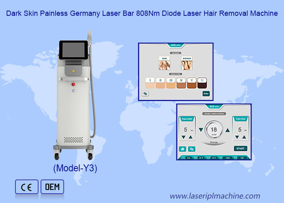 Tất cả các loại da không đau 1064 755 808nm Diode Laser Hair Removal Machine