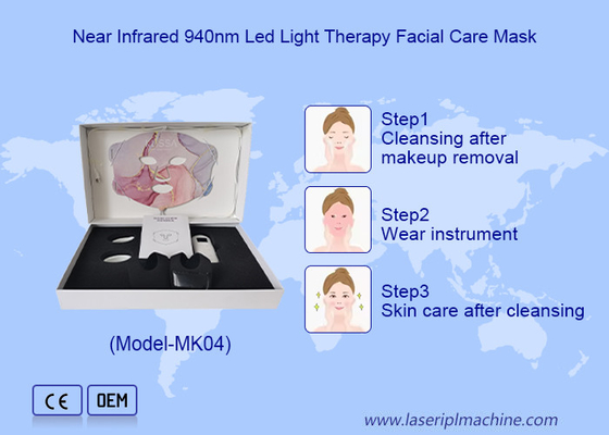 Mặt nạ mặt nạ ánh sáng hồng ngoại 4 cấp độ đèn LED thiết bị làm đẹp gia đình