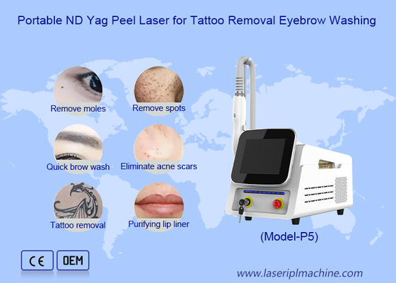 Máy laser 3 bước sóng Picosecond Nd Yag di động để loại bỏ sắc tố