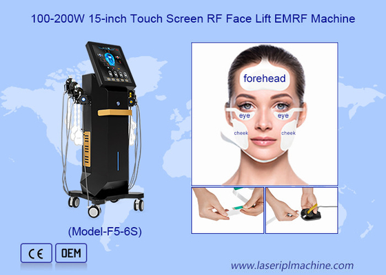 Máy xoa mặt dọc 6 tay cầm RET FACE EMS Máy kích thích cơ bắp