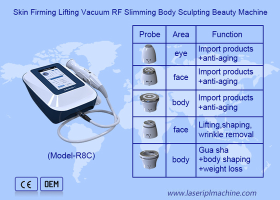 5 đầu chân không RF loại bỏ nếp nhăn cơ thể điêu khắc máy làm đẹp cứng