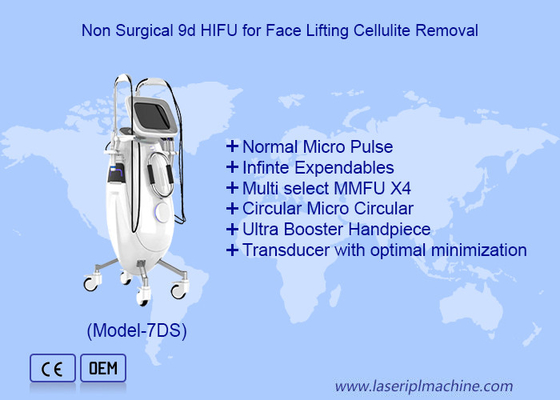 Không phẫu thuật 9D HIFU loại bỏ mỡ Da trẻ hóa cơ thể máy giảm cân