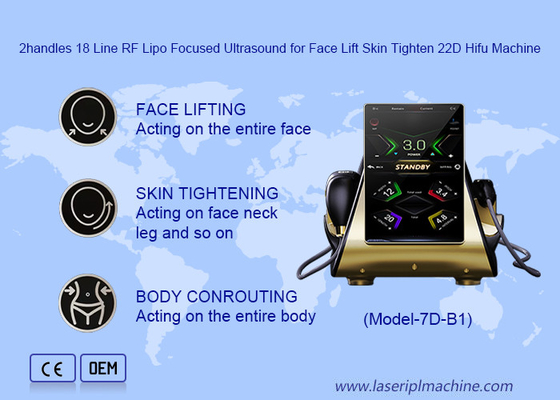 Máy cầm 2 trong 1 13d Max hệ thống kép Hifu cho chống lão hóa trẻ em Slimming
