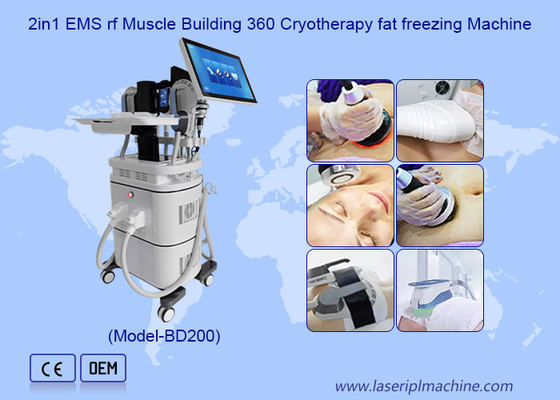 EMS RF Xây dựng cơ bắp 40k Cavitation 360 Cryotherapy Fat Freezing Machine