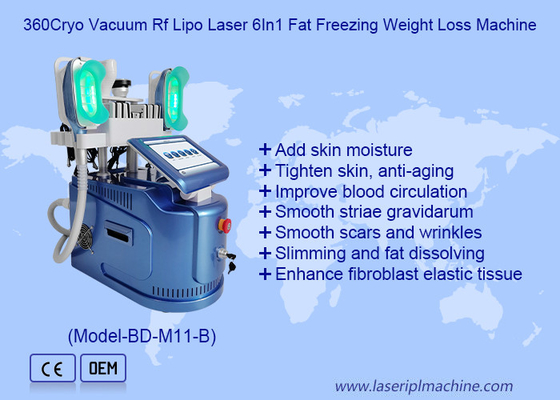 360 Cryo Vacuum RF Lipo Laser 6 In 1 Fat Freezing Máy giảm cân cơ thể