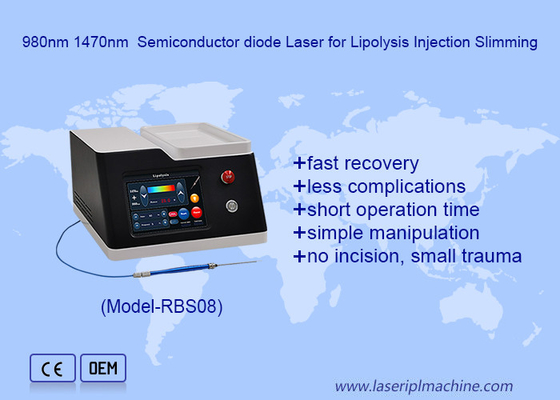 Laser Diode bán dẫn 980nm 1470nm Cho Tiêm Lipolysis Slimming