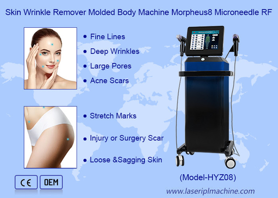 Máy loại bỏ nếp nhăn da được đúc cơ thể Morpheus8 Microneedle RF