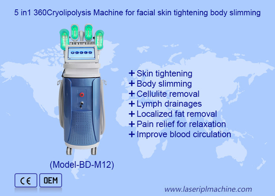 9Handle Xóa cằm kép RF 40K Cavitation Lipo Laser Cryolipolysis Machine