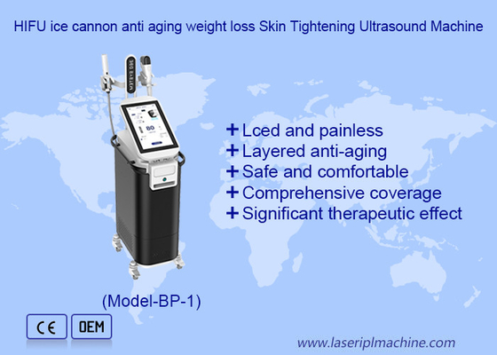 HIFU loại bỏ nếp nhăn V Line Ice Cryo siêu âm Máy trẻ hóa da