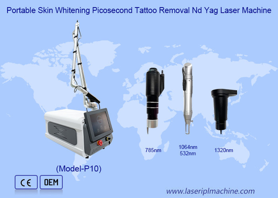 Máy làm trắng da di động Tải hình xăm Picosecond Nd Yag Laser