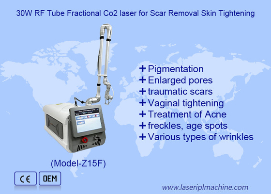 30W RF Tube Fractional CO2 laser để loại bỏ sẹo