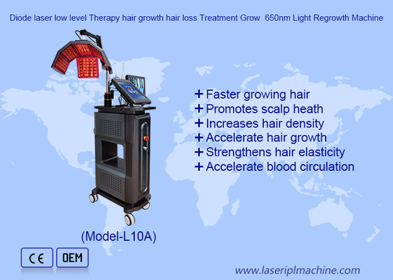 Diode Laser Low Level Therapy Hair Growth Hair Loss Treatment Grow 650nm Light Regrowth Machine (Thiết bị tái phát ánh sáng 650nm)