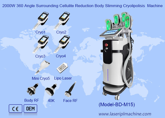 2000W 360 góc xung quanh giảm cellulite cơ thể Slimming máy Cryolipolisis