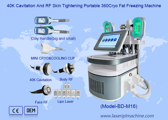 40K Cavitation và RF Khắt chặt da Máy đông mỡ 360Cryo di động