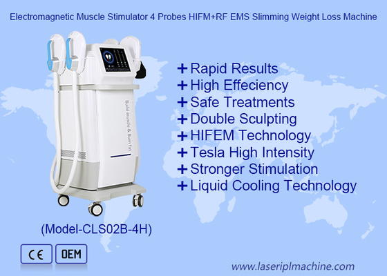 Động cơ điện từ 4 đầu dò HIFM RF EMS Máy giảm cân
