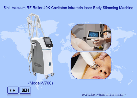 5in1 Vacuum RF Roller 40k Cavitation Infrared Laser Body Slimming Machine