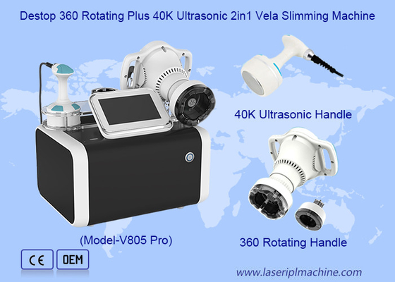 Máy giảm cân quay 360 độ đông lạnh mỡ RF chân không 40K Cavitation Velashaping