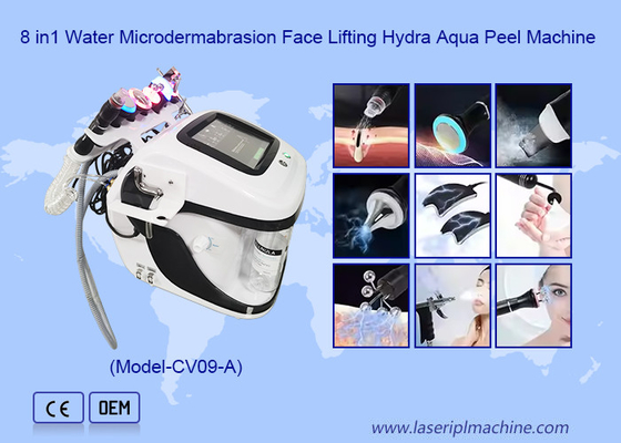 8 trong 1 Máy làm sạch sâu mặt nâng đa chức năng Rf Microdermabrasion Hydro Face Machine