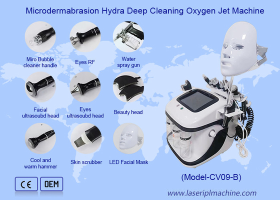 Black Pearl Aqua Peel RF siêu âm Oxy Bubble Hydro Microdermabrasion Machine để làm sạch sâu