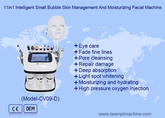 Face Lifting ẩm ướt Mặt bong bóng oxy RF Hydro Microdermabrasion LED Máy mặt