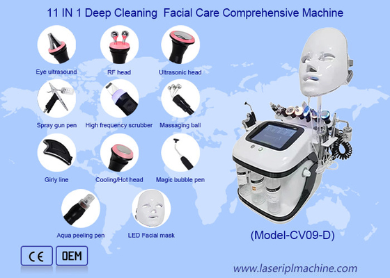 Face Lifting ẩm ướt Mặt bong bóng oxy RF Hydro Microdermabrasion LED Máy mặt