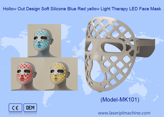 Mặt nạ silicone mềm 360 độ với thiết kế rỗng LED màu xanh đỏ LED Light Therapy