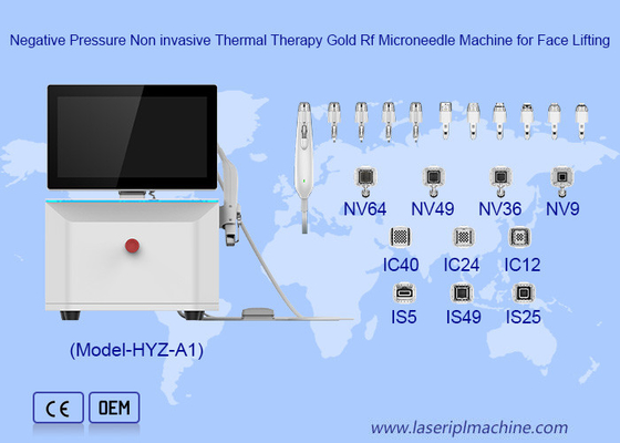 Ống cách nhiệt tần suất kép để chống lão hóa Mặt nâng vàng RF Microneedle Machine