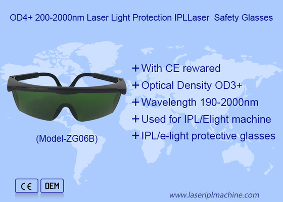 Kính bảo vệ laser IPL OD3 + 200-2000nm với CE Rewared cho bảo vệ mắt của người vận hành laser IPL