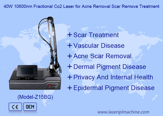 40W 10600nm Fractional CO2 Laser để loại bỏ mụn trứng cá
