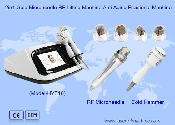 2in1 Gold Microneedle RF Lifting Machine Máy chống lão hóa Máy phân số