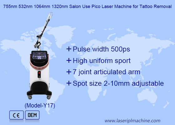 Hàn Quốc nhập khẩu cánh tay laser với 1064 532 755nm Picosecond Laser để loại bỏ hình xăm