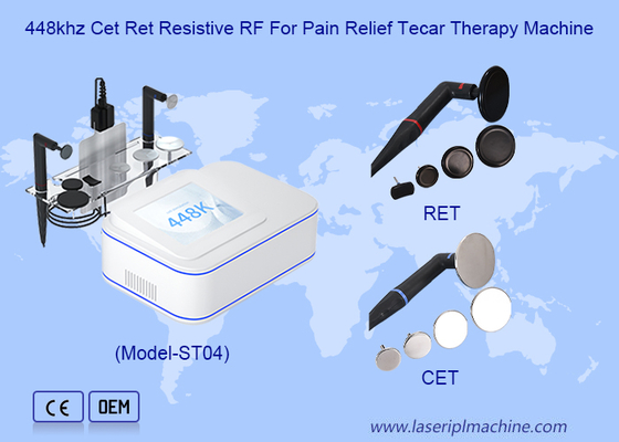 448KHz Đơn cực RF Tecar Deep Heating Loss Diathermy Machine