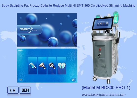 360 Cryo Plus 40K RF chân không EMS Giảm cân da Thắt 360 Cryolipolysis Và Emslim