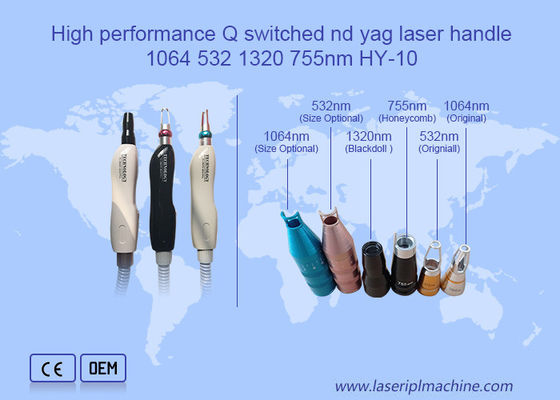 1064 532 1320 755nm Tái trẻ hóa da Q chuyển đổi Nd Yag Laser Handle