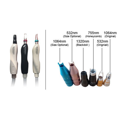1064 532 1320 755nm Tái trẻ hóa da Q chuyển đổi Nd Yag Laser Handle
