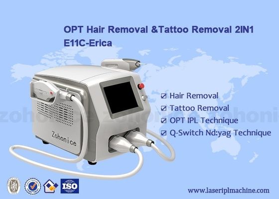 Tái trẻ hóa da E Light Laser IPL Thiết bị máy 2 trong 1 Điều trị mụn trứng cá