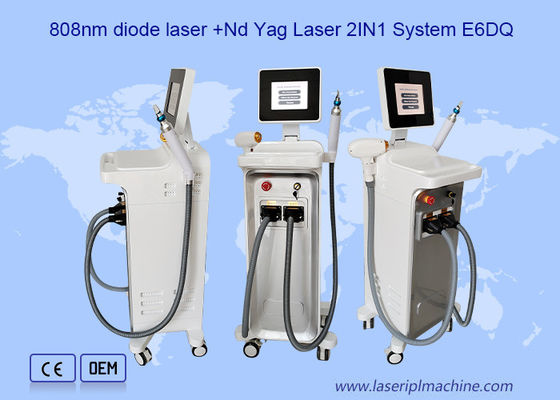 2 In 1 808nm Diode Laser cộng với máy laser Nd Yag
