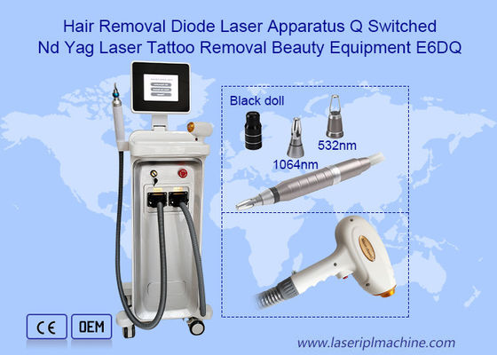 Máy laser Nd Yag dọc loại bỏ lông Tất cả màu sắc Máy loại bỏ hình xăm