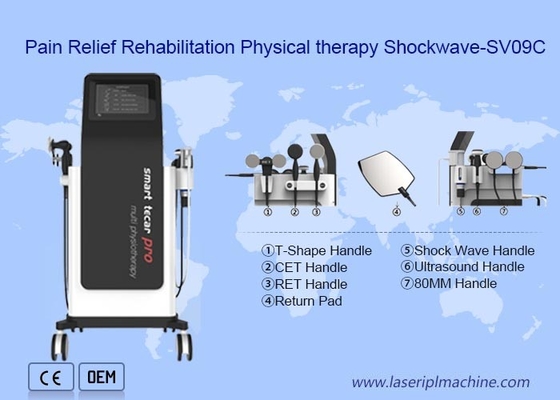 Máy vật lý trị liệu sóng xung kích Eswt Rf Tecar cho chấn thương thể thao