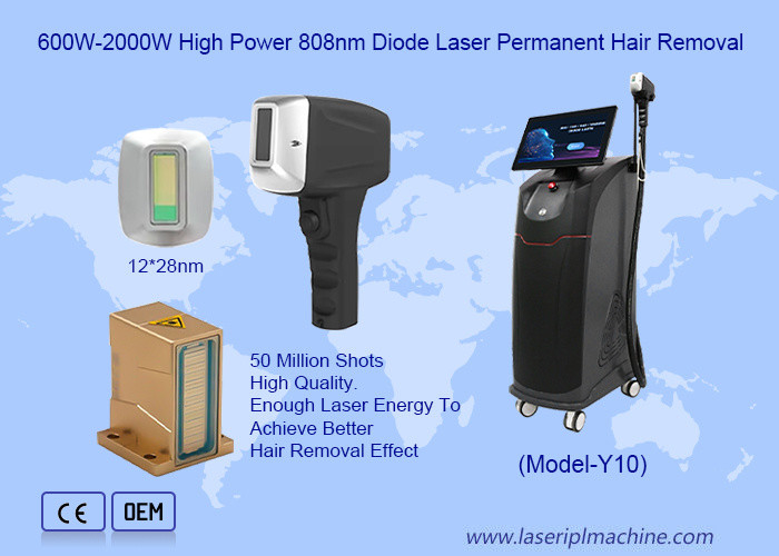 500W-1600W 4 bước sóng cho tất cả các màu da Máy loại bỏ lông bằng laser Diode 808nm