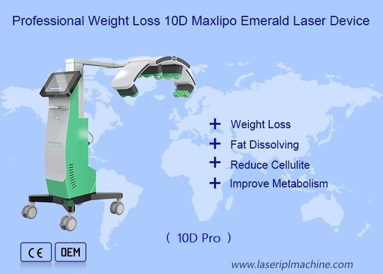 Giá tốt. Trị liệu bằng máy Laser Emerald 10d Giảm béo không xâm lấn Giảm béo 635nm 532nm trực tuyến