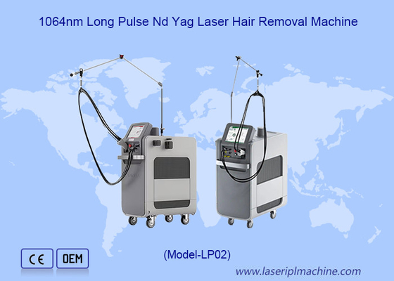 Không đau 1064nm ND Yag Laser Long Pulse để loại bỏ lông và trẻ hóa da