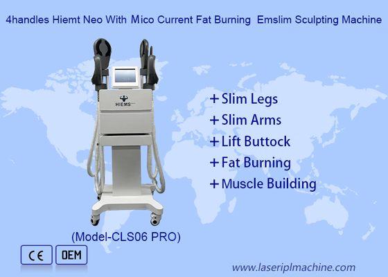 4 Handles Muscle Building HIEMT Electromagnetic Muscle Stimulator Body Sculpting Machine