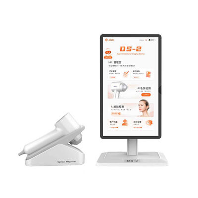 Giá tốt. Màn hình cảm ứng 15,6 inch 2 đầu dò 5 ngôn ngữ Máy phân tích da đầu và da mặt trực tuyến