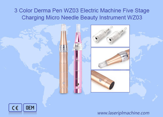 Giá tốt. 3 Color Derma Pen Máy điện 5 giai đoạn sạc Micro Needle Beauty Instrument trực tuyến